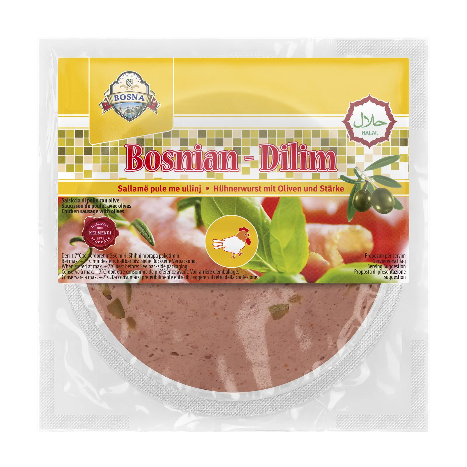 Bosna Halal, Sallam i prere pule me ullinje, 200g